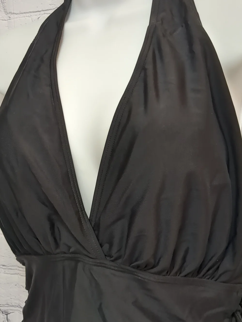 Black Halter One-Piece Swimsuit